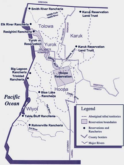 Northwest California Tribal Map & Information