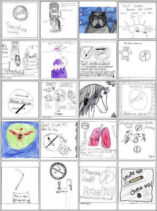 Tobacco Use Prevention art by kids