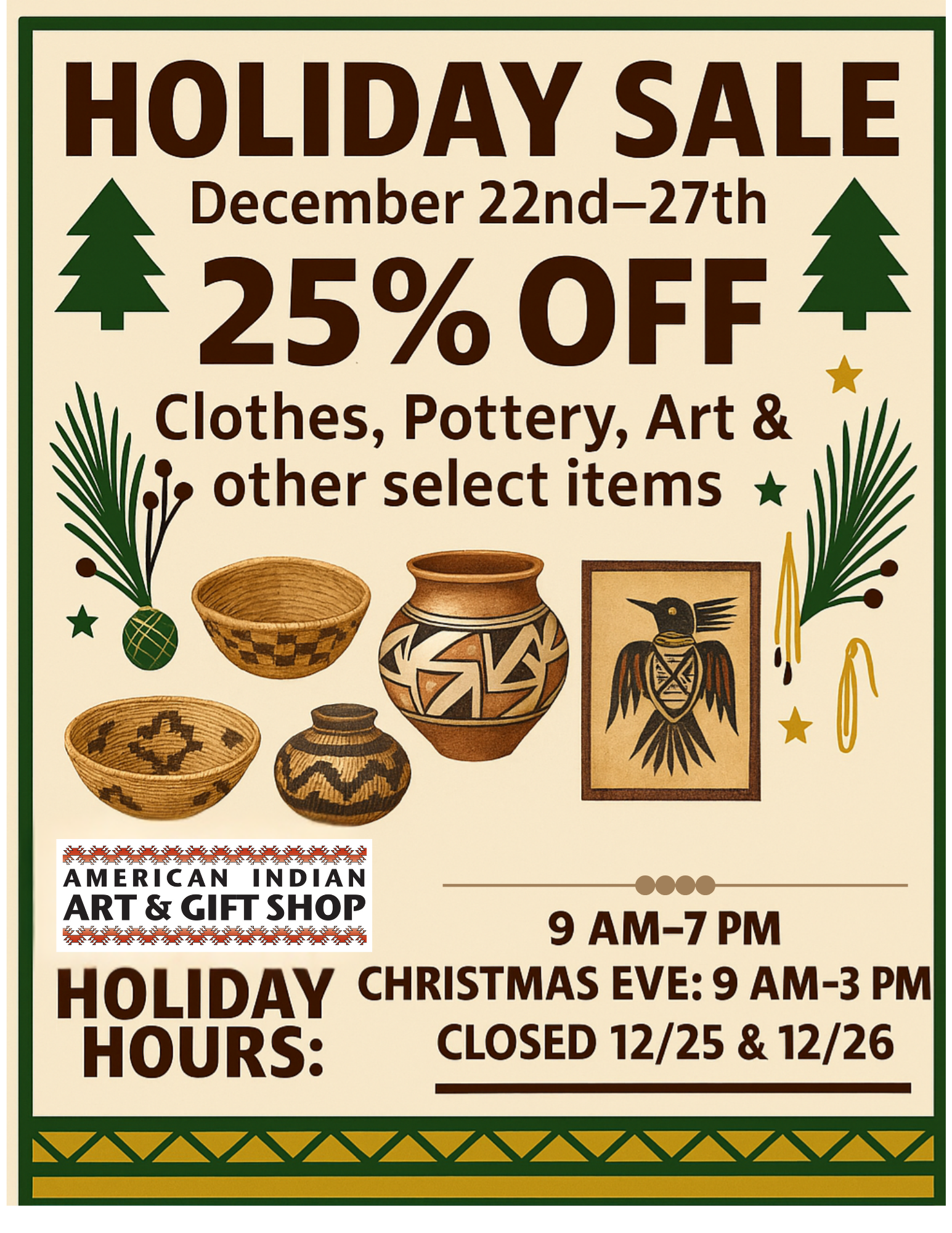 Gift Shop Holiday Sale Flyer
